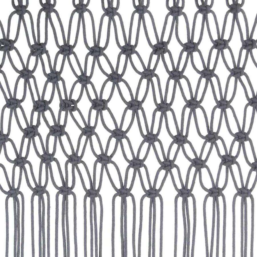 Rideau en macramé Anthracite 140x240 cm Coton - 5