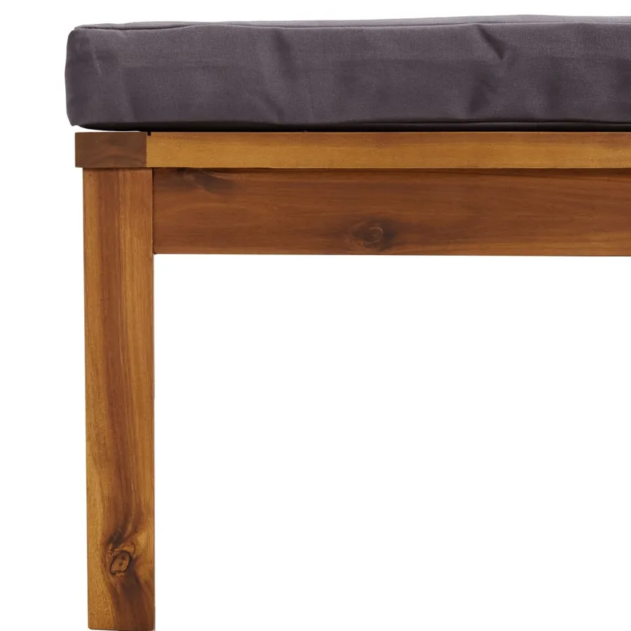 Salon de jardin 9 pcs avec coussin Bois d'acacia solide - 7