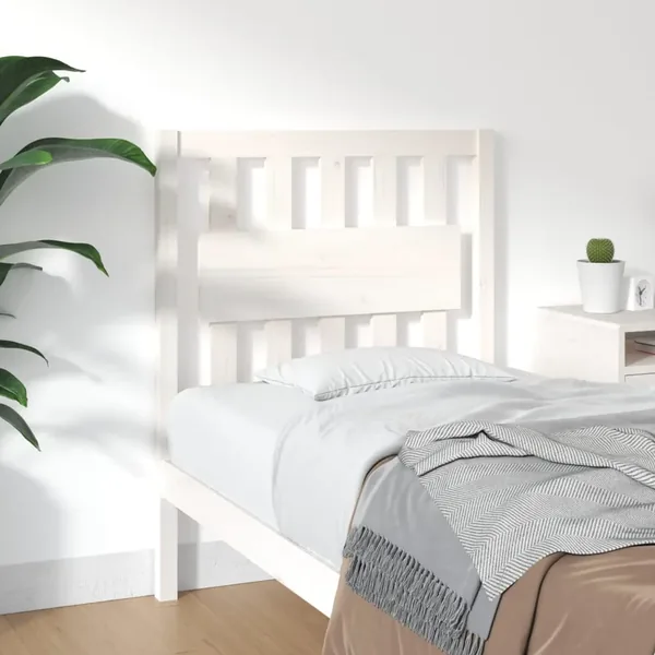 Tête de lit blanc 80,5x4x100 cm bois massif de pin