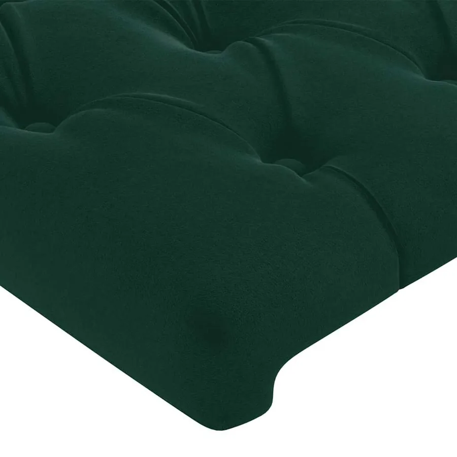 Tête de lit avec oreilles Vert foncé 103x23x78/88 cm Velours - 5