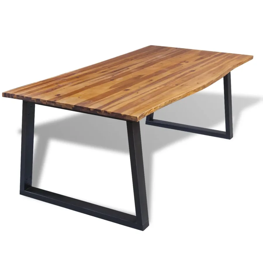 Table de salle à manger bois d'acacia massif 200x90 cm