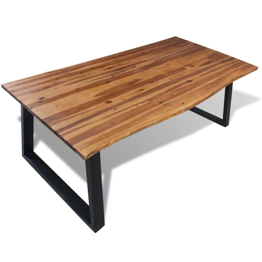 Table de salle à manger bois d'acacia massif 200x90 cm - 2