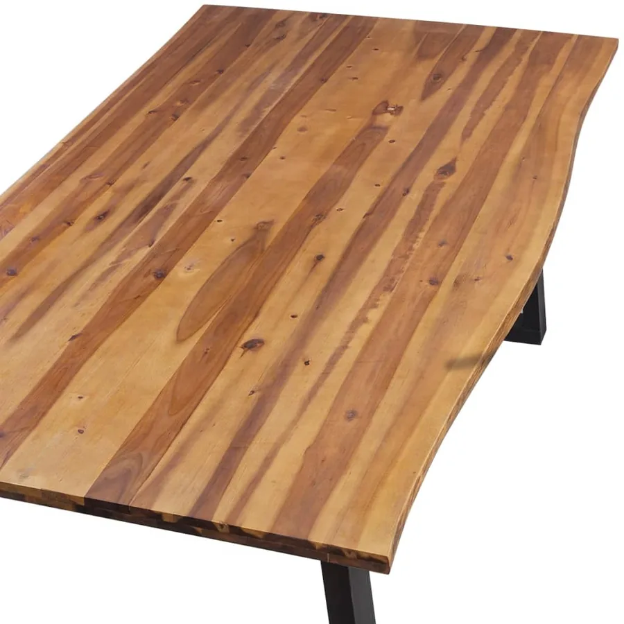Table de salle à manger bois d'acacia massif 200x90 cm - 5