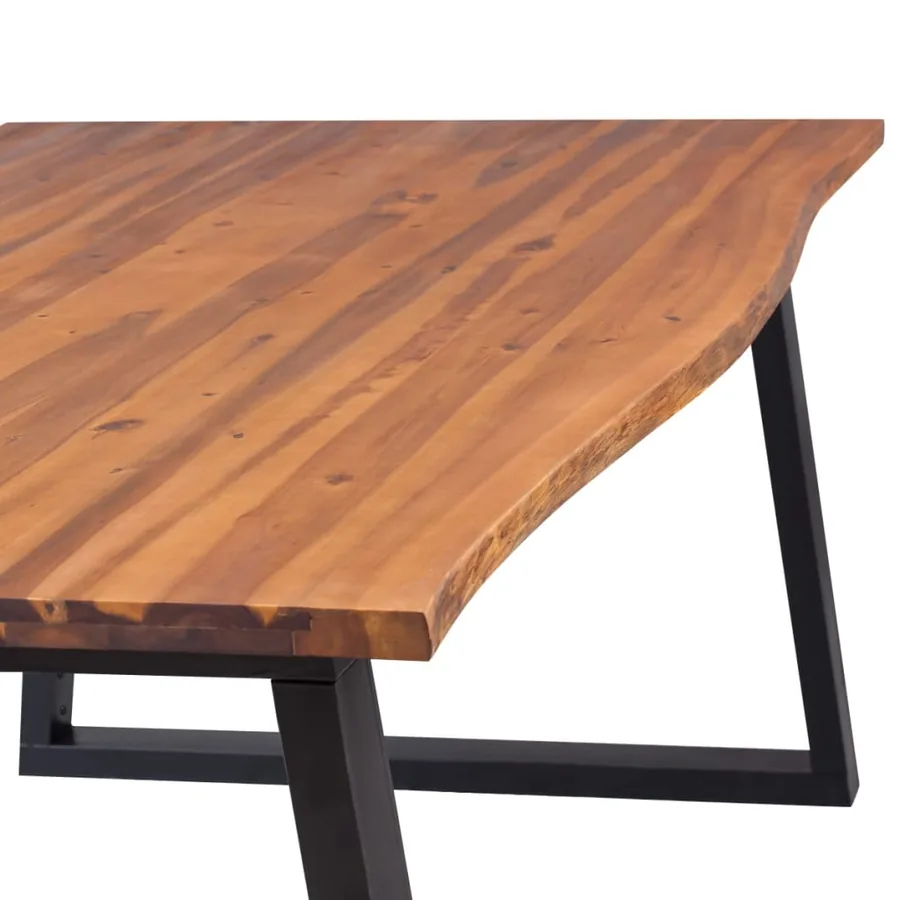 Table de salle à manger bois d'acacia massif 200x90 cm - 6
