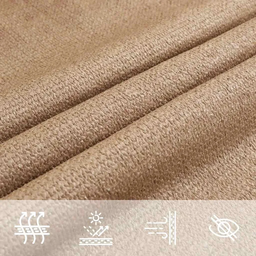 Voile d'ombrage 160 g/m² Taupe 5x5 m PEHD - 7