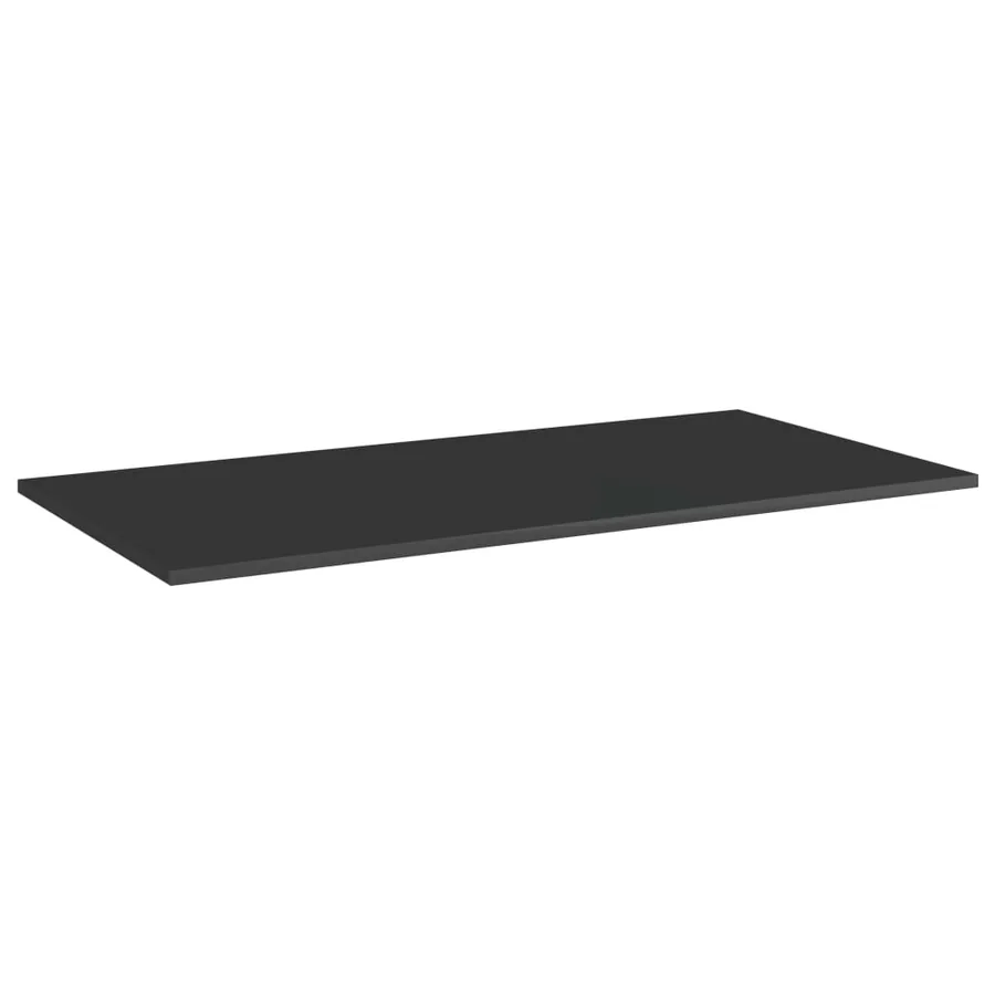 Panneaux bibliothèque 4pcs Noir brillant 100x50x1,5cm Aggloméré - 2