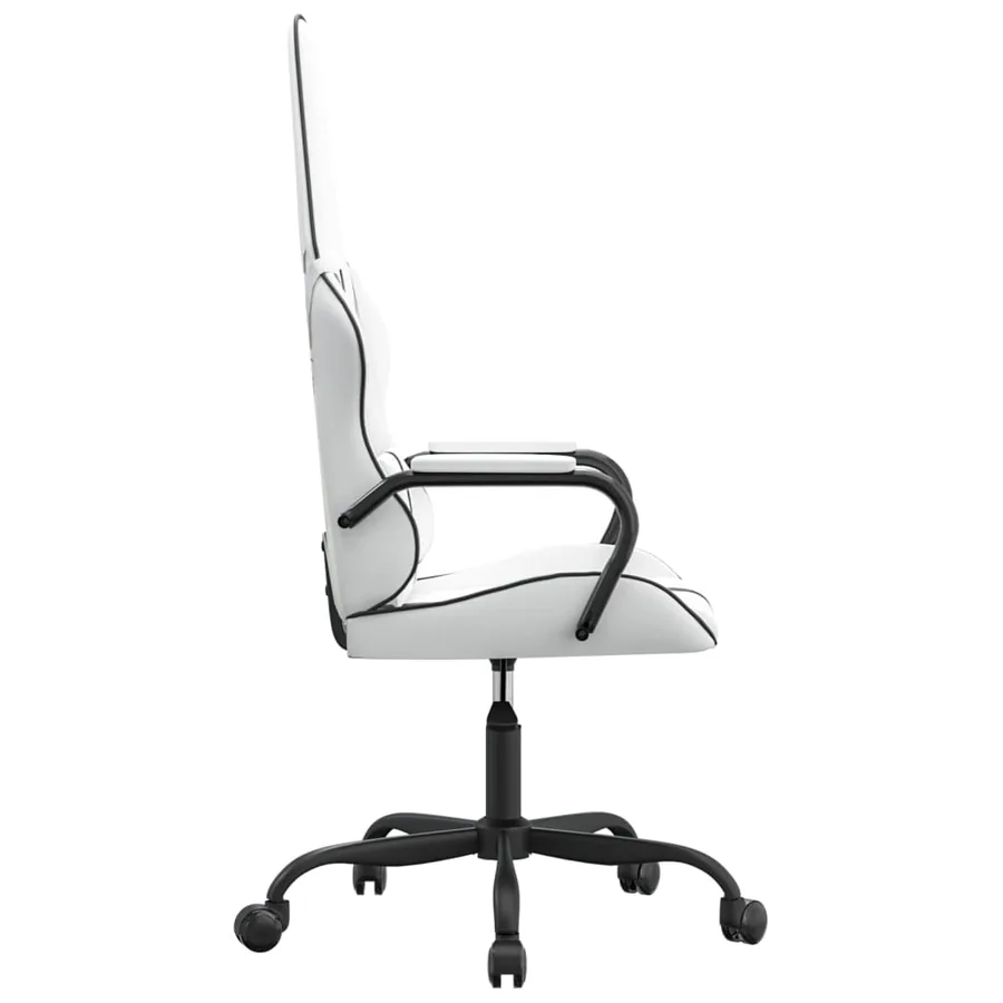 Chaise de jeu Blanc et noir Similicuir - 4