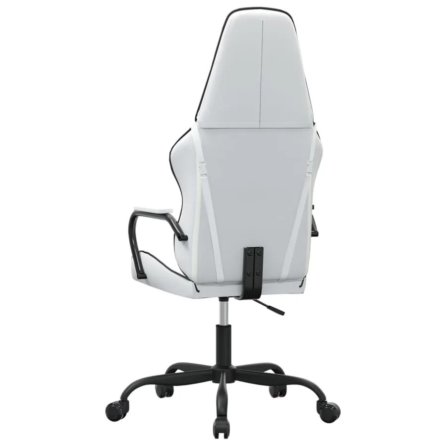 Chaise de jeu Blanc et noir Similicuir - 5