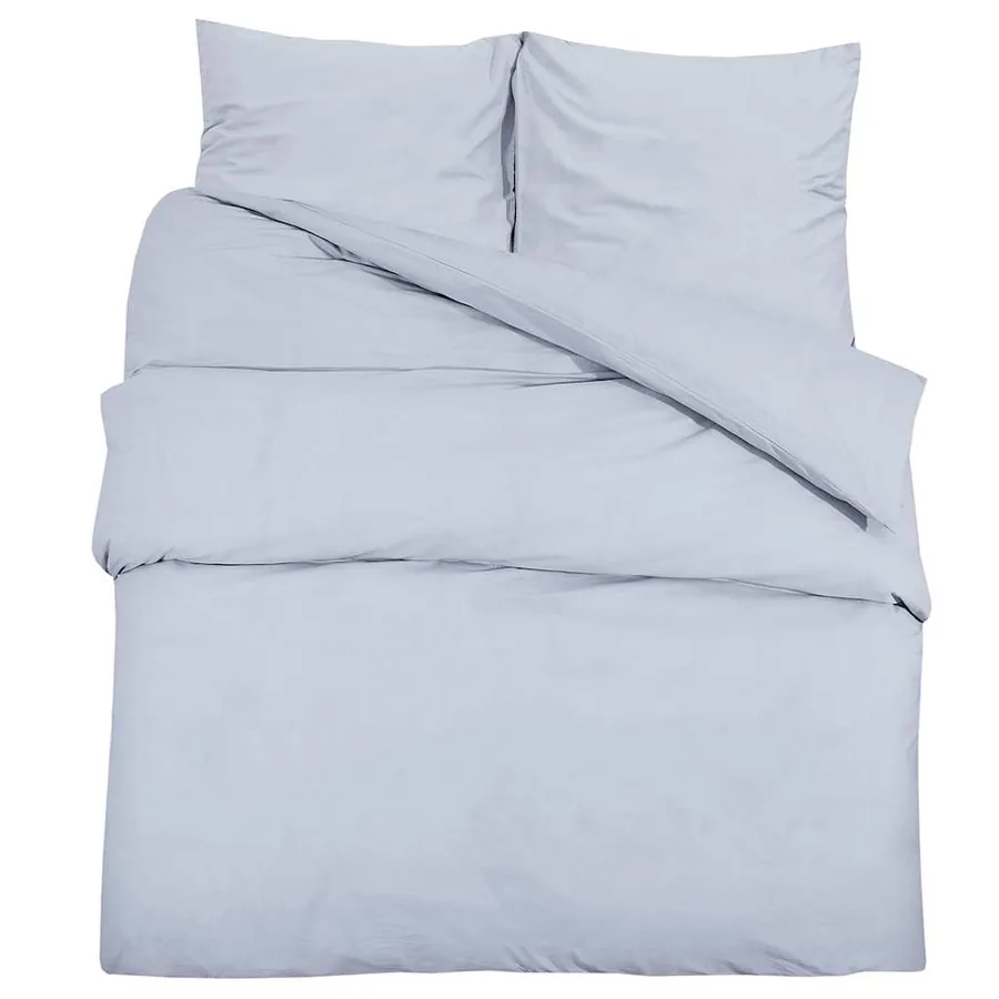 Ensemble de housse de couette Gris 200x220 cm Microfibre légère - 2