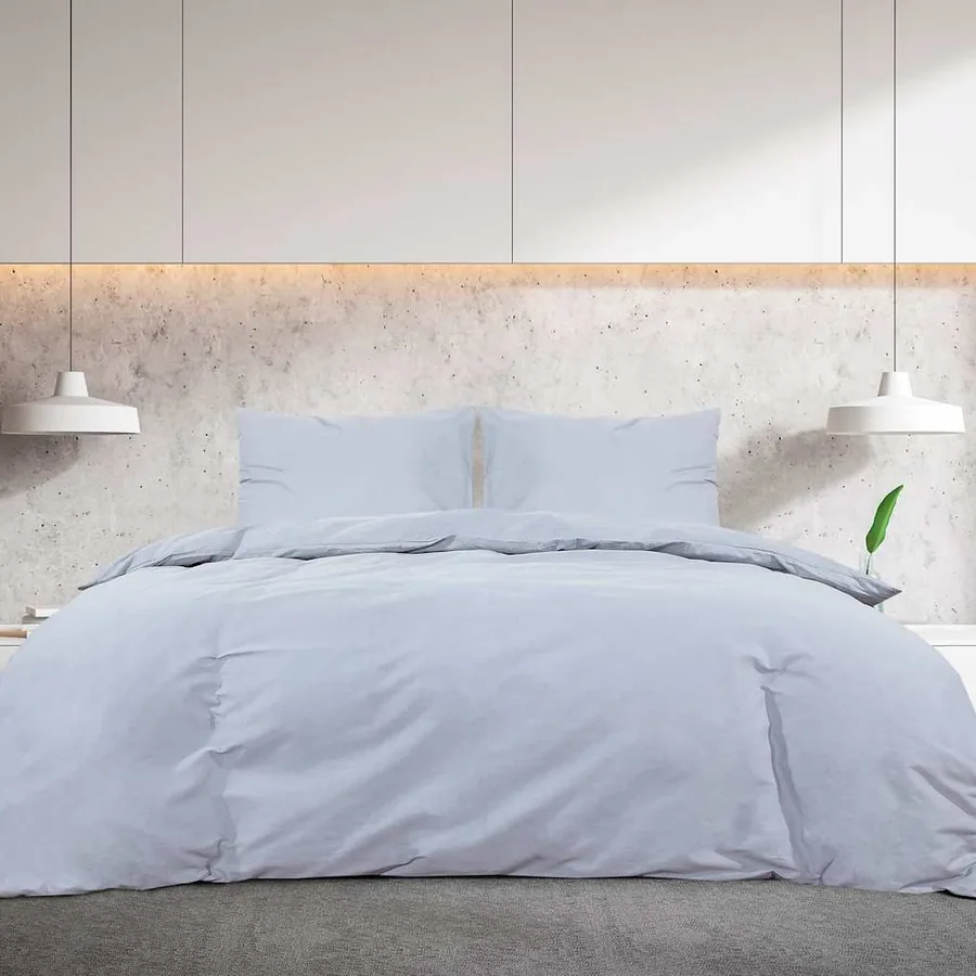 Ensemble de housse de couette Gris 200x220 cm Microfibre légère - 3