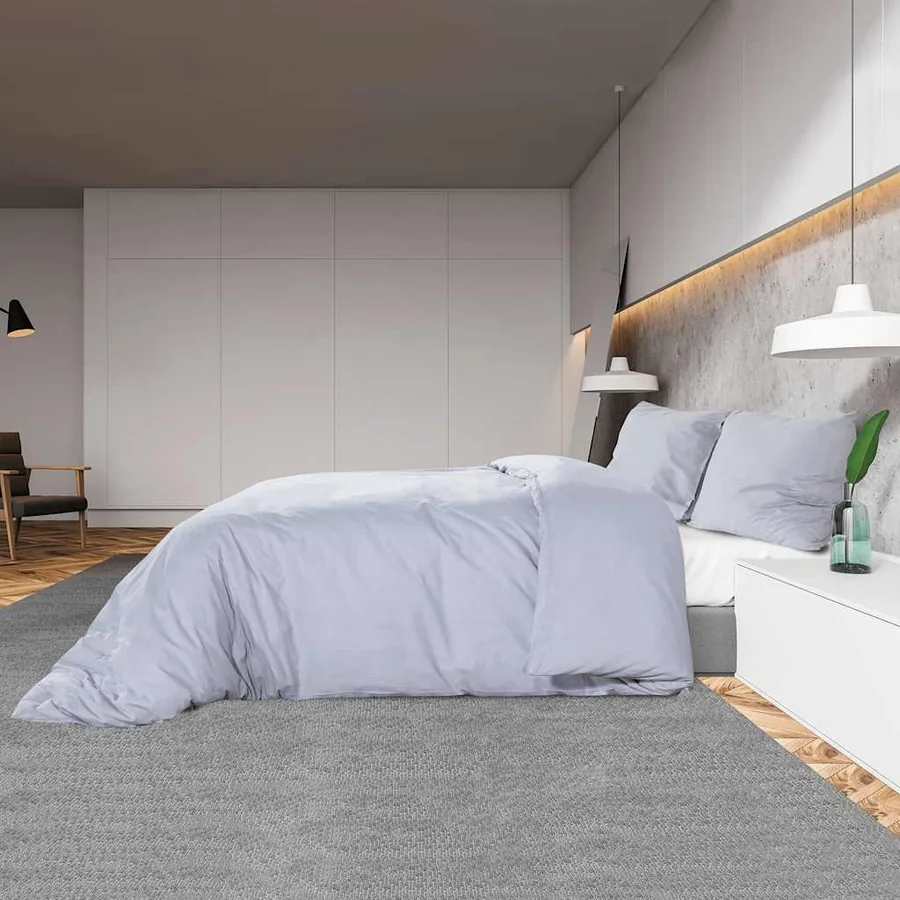 Ensemble de housse de couette Gris 200x220 cm Microfibre légère - 4