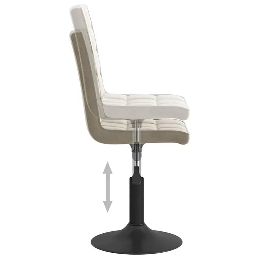 Chaises pivotantes à manger lot de 6 gris clair velours - 7