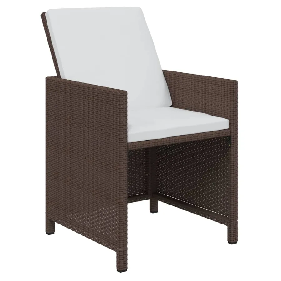 Ensemble à manger de jardin coussins 19 pcs Résine tressée - 5