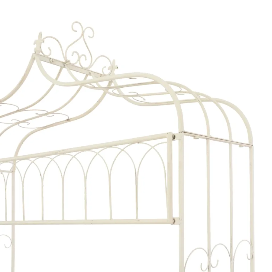 Banc de jardin 122 cm Fer Blanc antique - 4