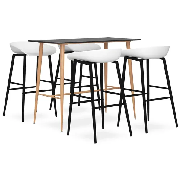Ensemble de bar 5 pcs Noir et blanc