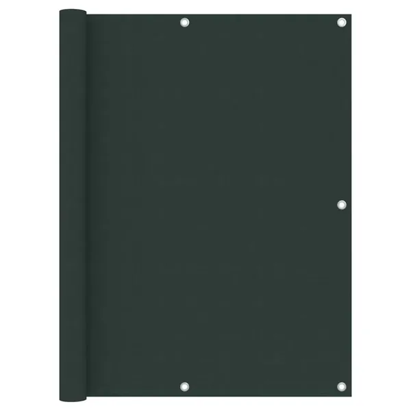Écran de balcon Vert foncé 120x600 cm Tissu Oxford