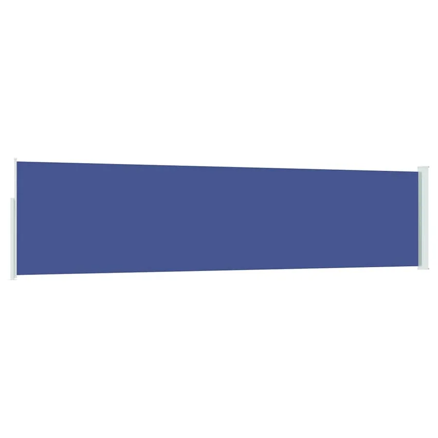 Auvent latéral rétractable de patio 120x500 cm Bleu - 6