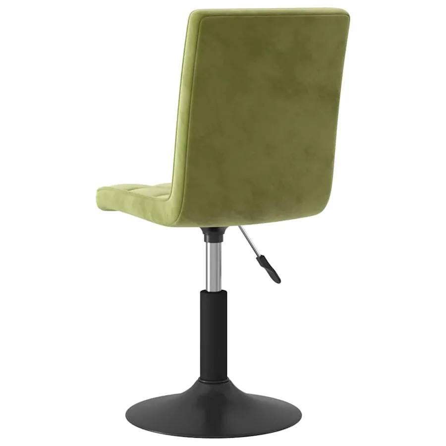 Chaises pivotantes à manger lot de 6 vert clair velours - 6