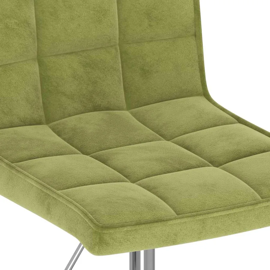 Chaises pivotantes à manger lot de 6 vert clair velours - 8