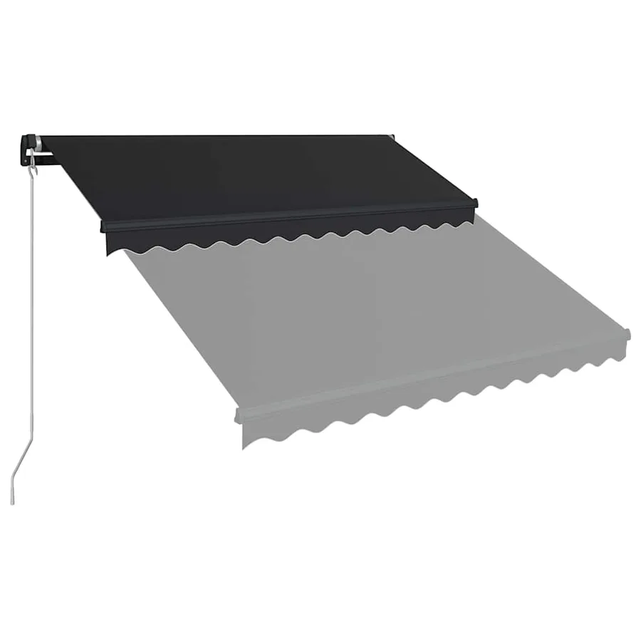 Auvent manuel rétractable avec LED 300x250 cm Anthracite - 4