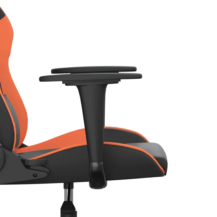 Chaise de jeu Noir et orange Similicuir - 10