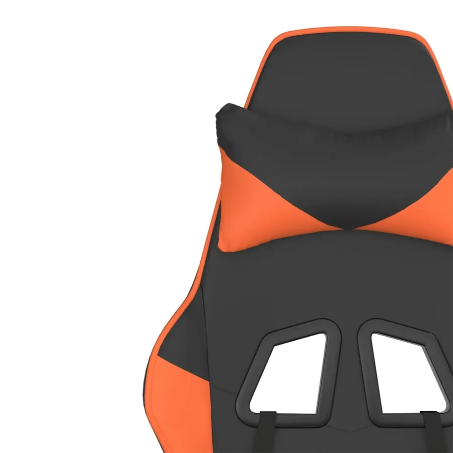 Chaise de jeu Noir et orange Similicuir - 11