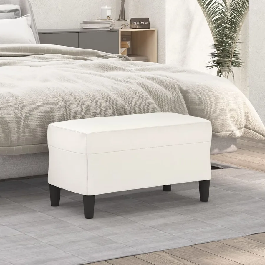 Banc Crème 70x35x41 cm Similicuir