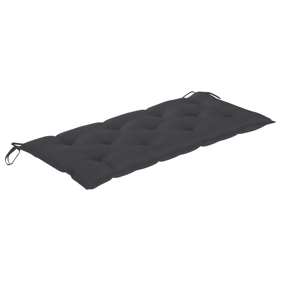 Banc de jardin 2 places avec coussin 120 cm Bois d'eucalyptus - 8