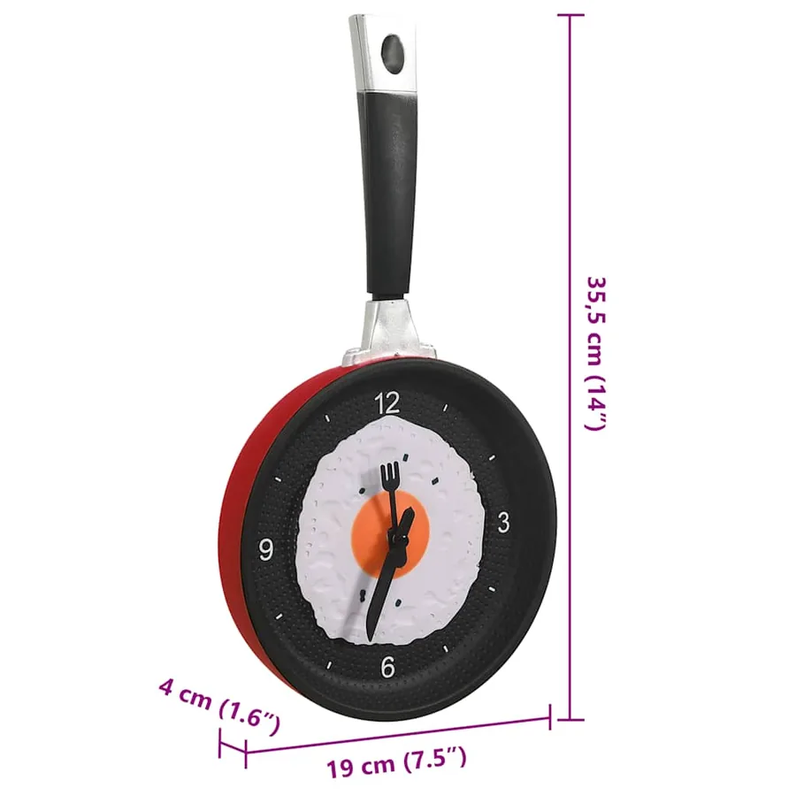 Horloge murale design poêle 18,8 cm - 6