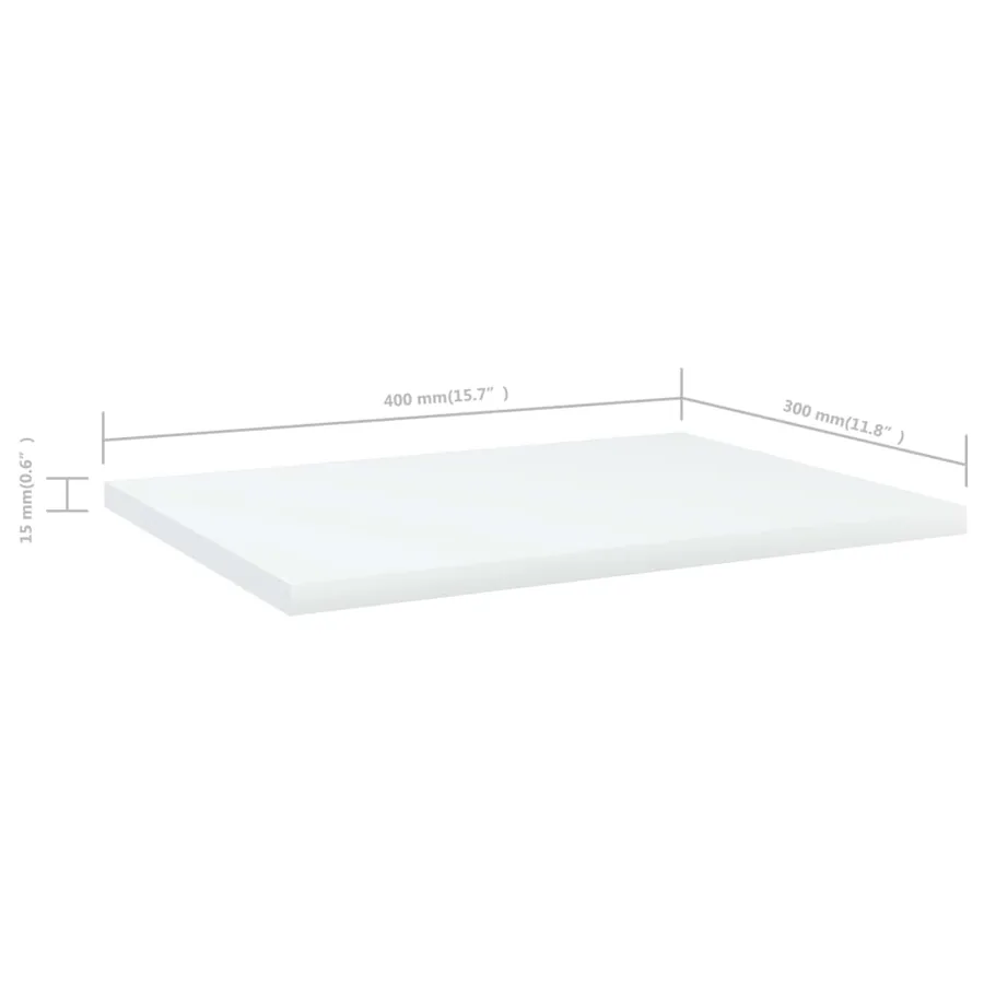 Panneaux de bibliothèque 4 pcs blanc bois d’ingénierie - 5