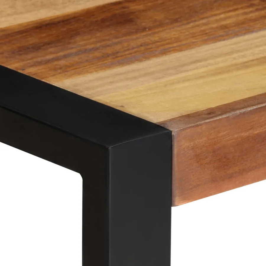 Table à manger 60x60x75 cm Bois d'acacia massif - 3