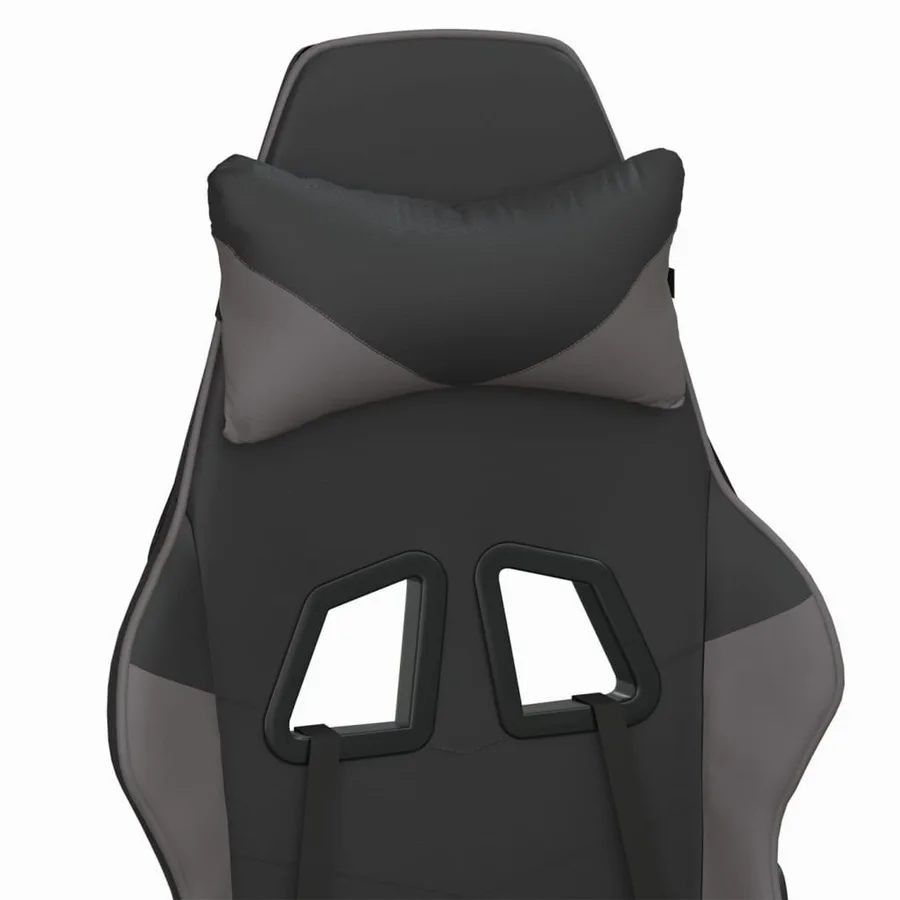 Chaise de jeu Noir et gris Similicuir - 9