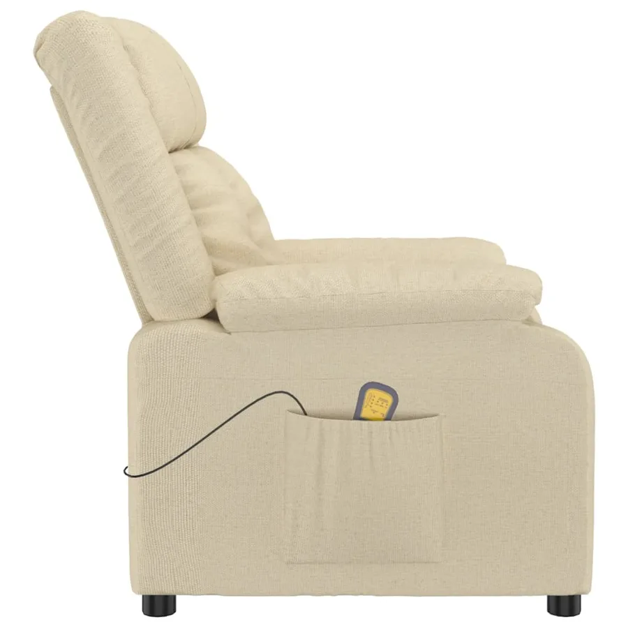 Fauteuil de massage Crème Tissu - 4