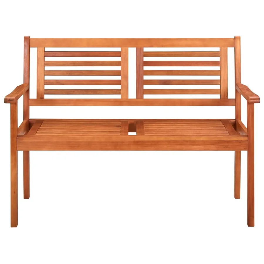 Banc de jardin 2 places avec coussin 120 cm Bois d'eucalyptus - 3
