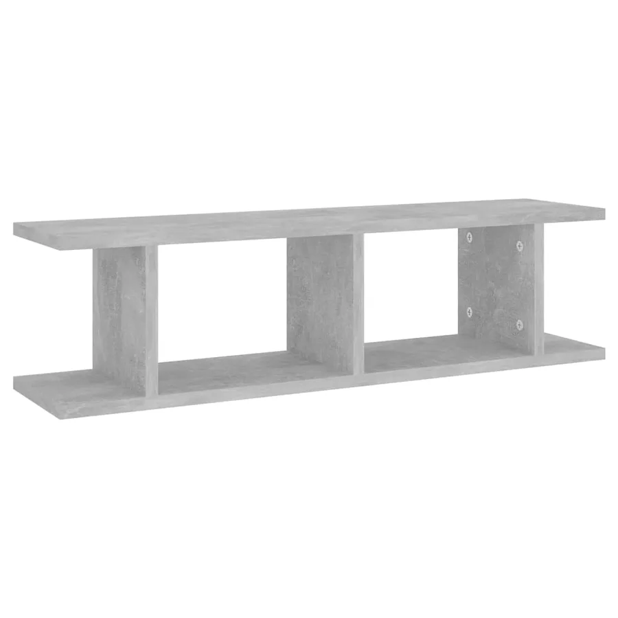 Étagères murales 2 pcs Gris béton 75x18x20 cm bois d'ingénierie - 4