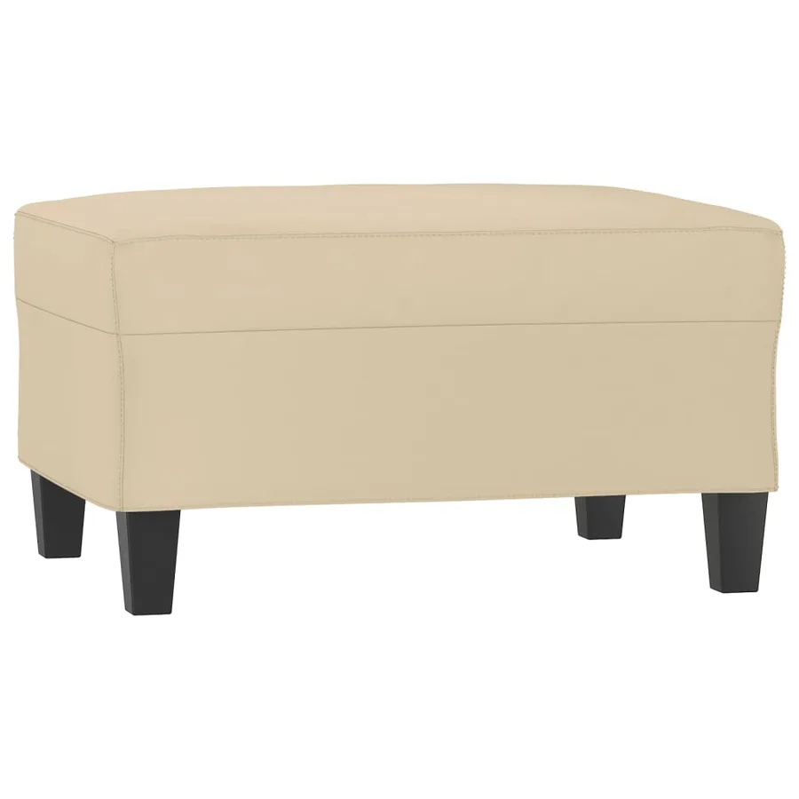Repose-pied Crème 70x55x41 cm Tissu microfibre - 2