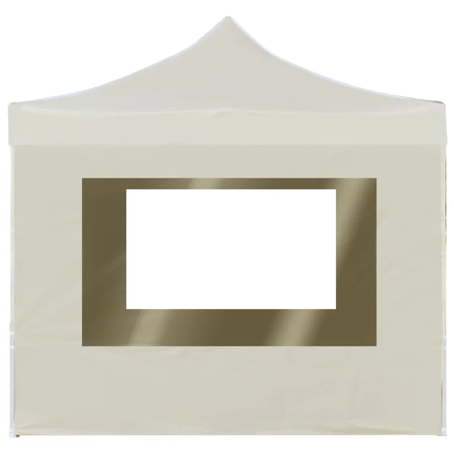 Tente de réception pliable avec parois Aluminium 2x2 m Crème - 2