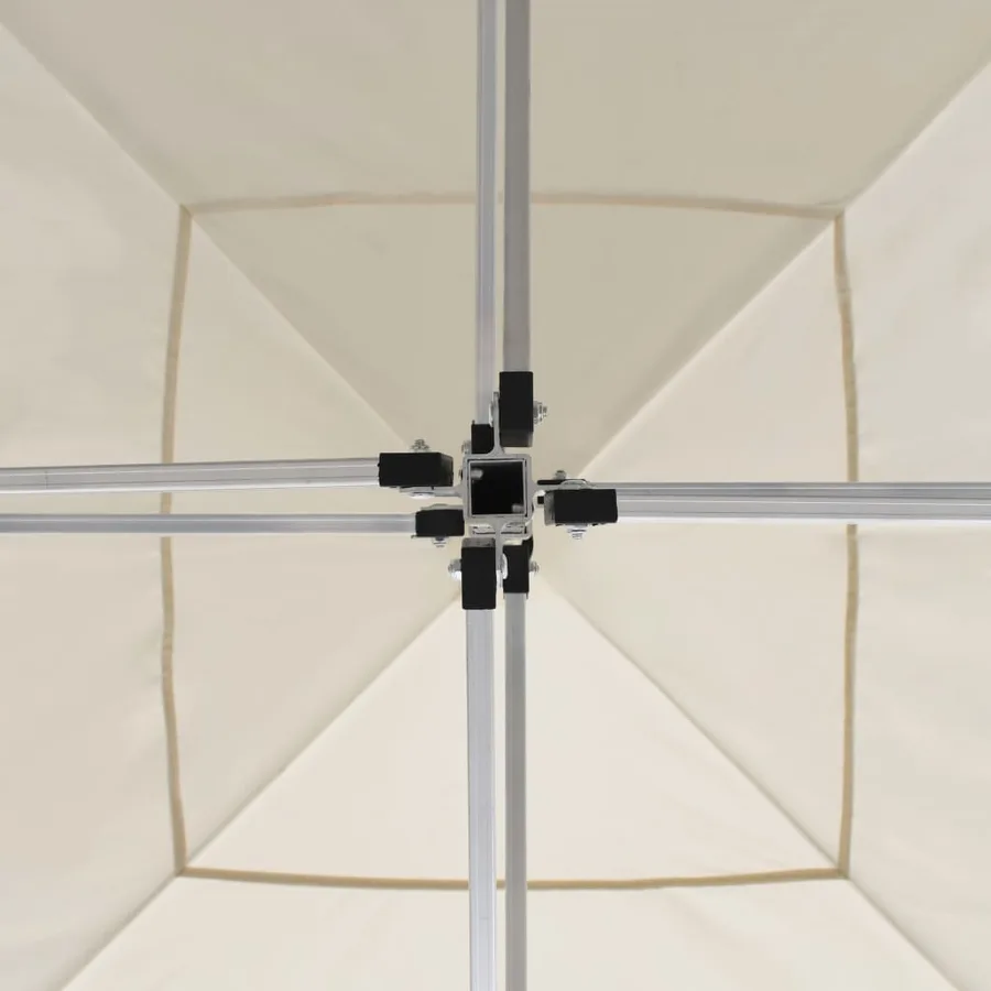 Tente de réception pliable avec parois Aluminium 2x2 m Crème - 8