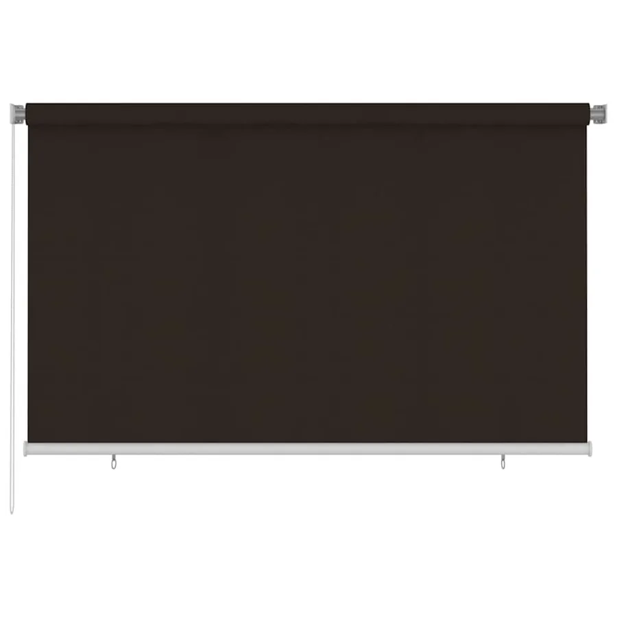 Store roulant d'extérieur 245 (l) x 140 (H) cm marron HDPE