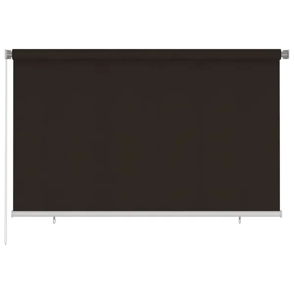 Store roulant d'extérieur 245 (l) x 140 (H) cm marron HDPE