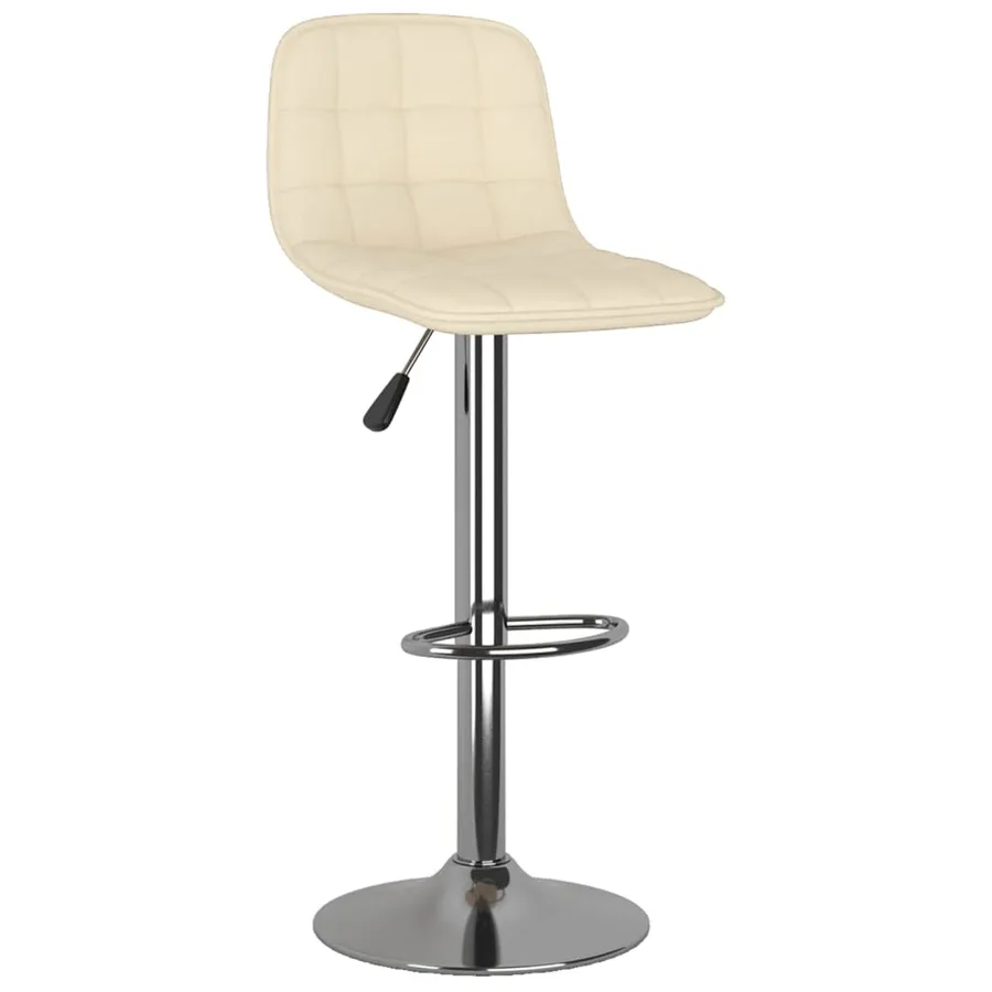 Tabourets de bar lot de 2 crème tissu - 3