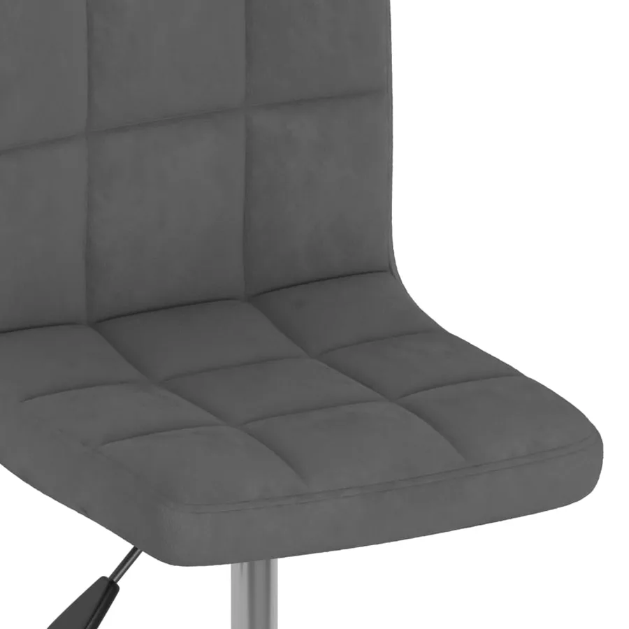 Tabouret de bar pivotant Gris foncé Velours - 7