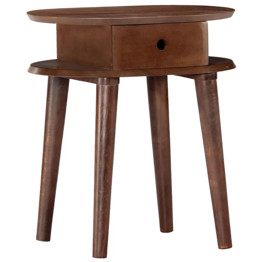 Table de chevet 50x35x55 cm en bois d'acacia massif
