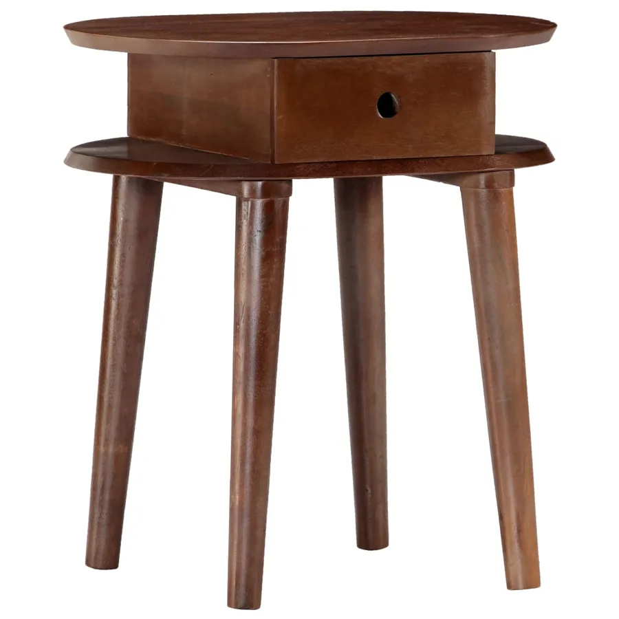 Table de chevet 50x35x55 cm en bois d'acacia massif - 10
