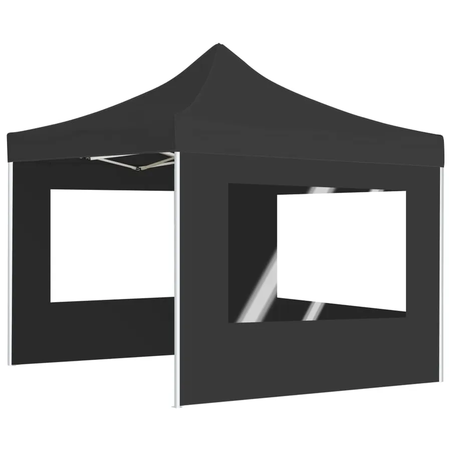 Tente de réception pliable et parois Aluminium 2x2 m Anthracite - 4