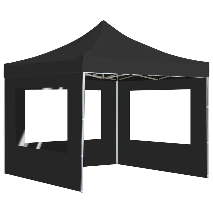 Tente de réception pliable et parois Aluminium 2x2 m Anthracite - 5