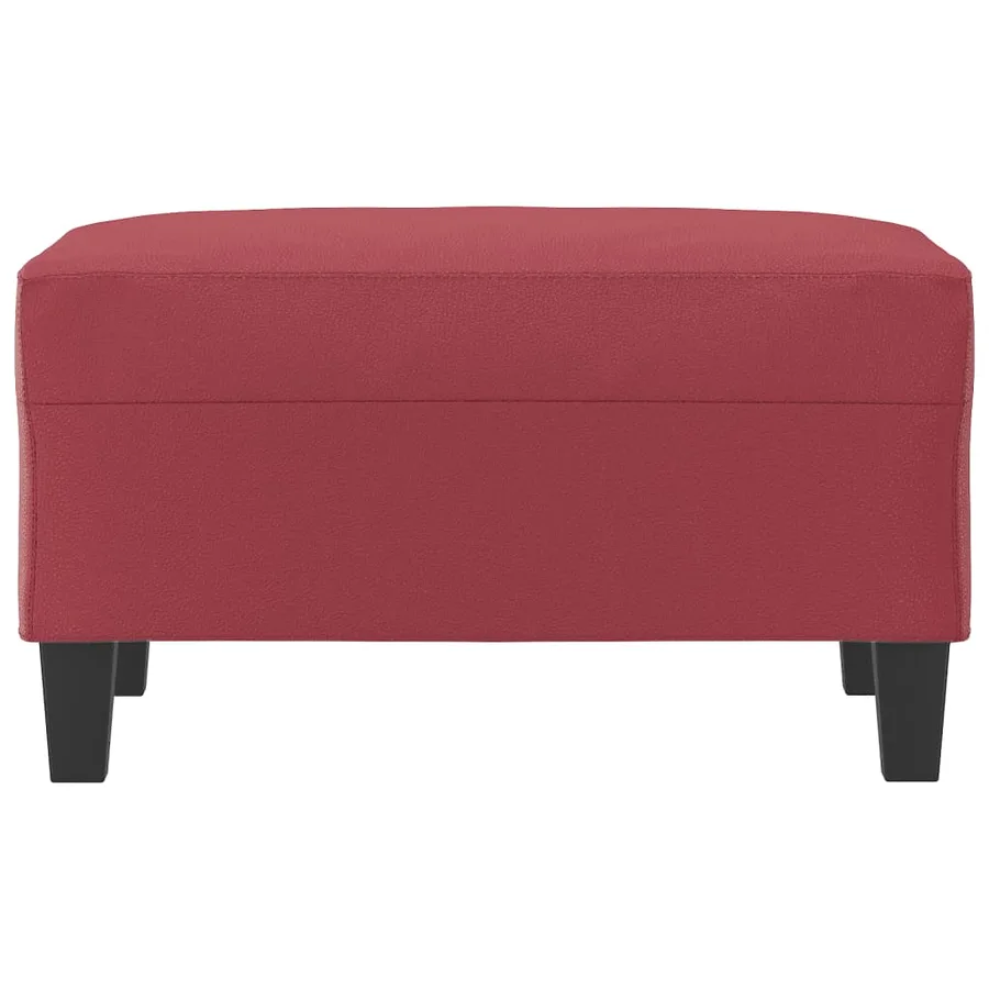 Repose-pied Rouge bordeaux 70x55x41 cm Similicuir - 3