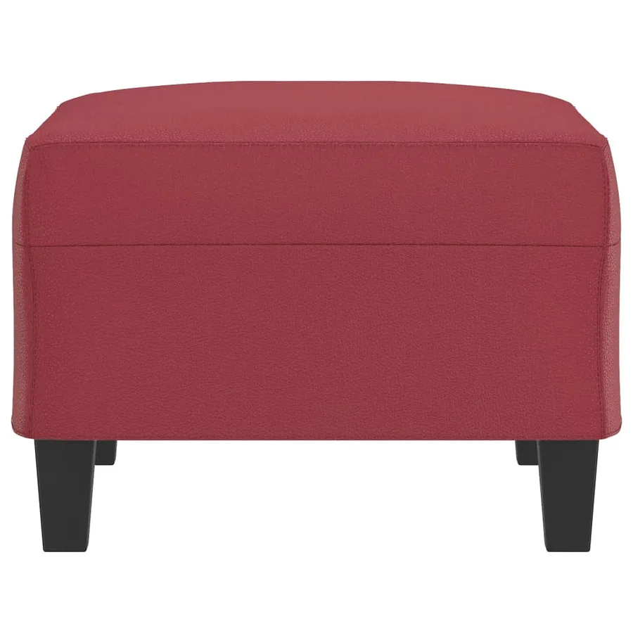Repose-pied Rouge bordeaux 70x55x41 cm Similicuir - 4