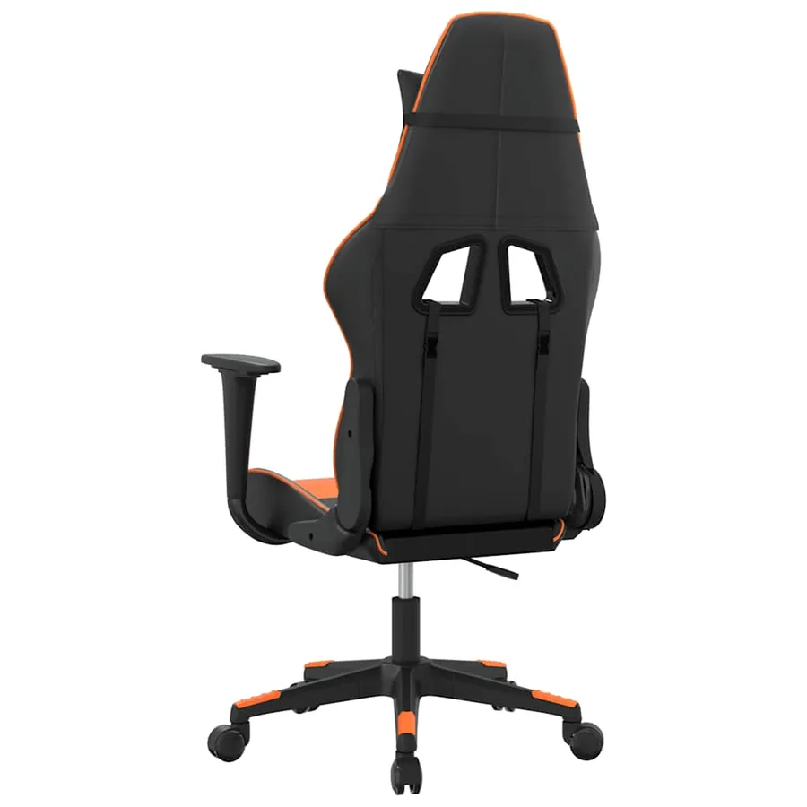 Chaise de jeu Noir et orange Similicuir - 5