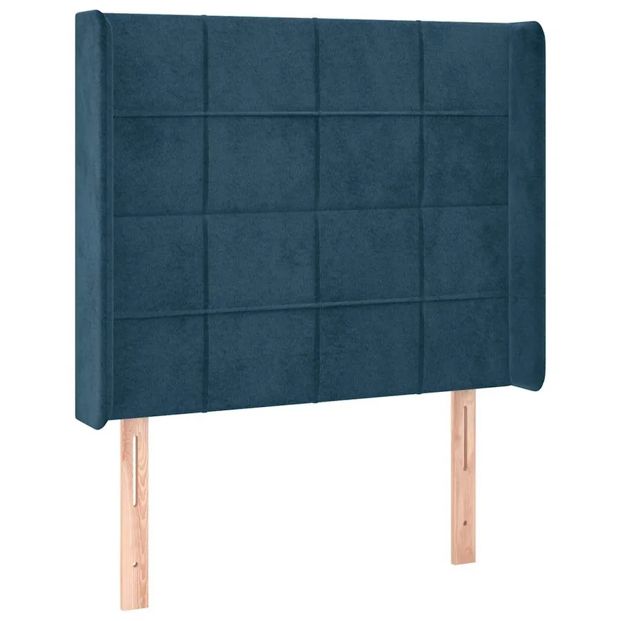 Tête de lit à LED Bleu foncé 83x16x118/128 cm Velours - 3